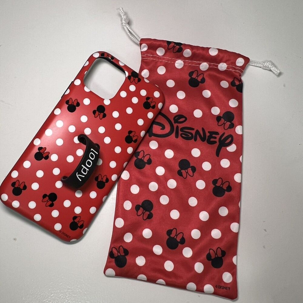 NEW Disney Minnie Mouse Polka Dot Loopy Case - iPhone 11 Pro + Dust Case RIGHTY
